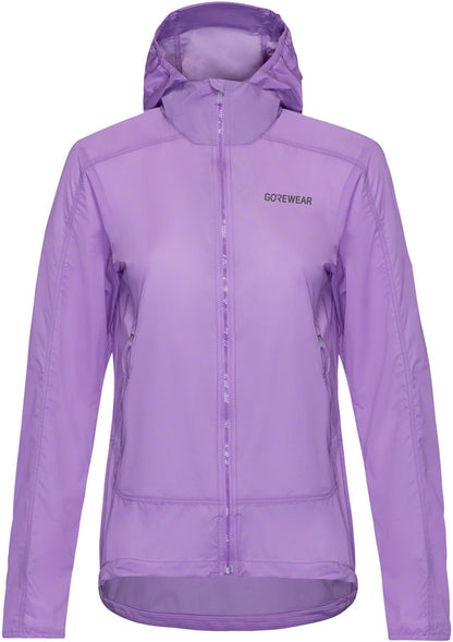 Gorewear Fernflow Hooded Windbreaker - Purple Womens X-Large