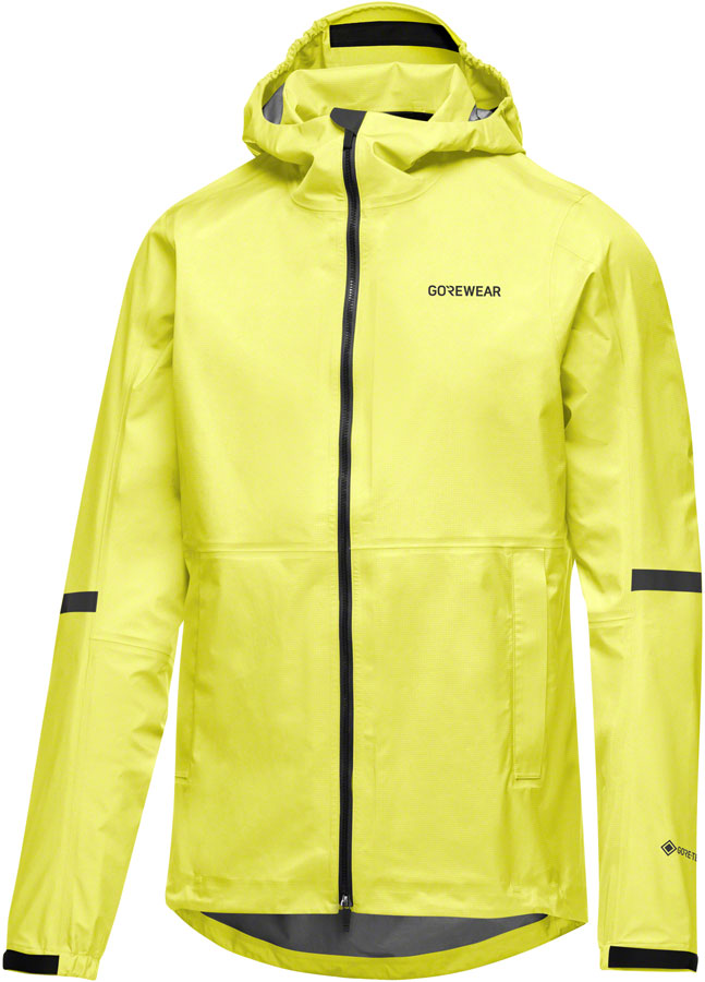 Gorewear Lupra Gore-Tex 2.0 Hooded Jacket - Black/Neon Yellow Mens Large
