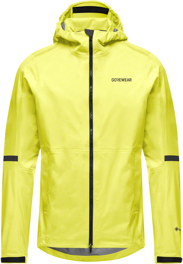 Gorewear Lupra Gore-Tex 2.0 Hooded Jacket - Black/Neon Yellow Mens Large