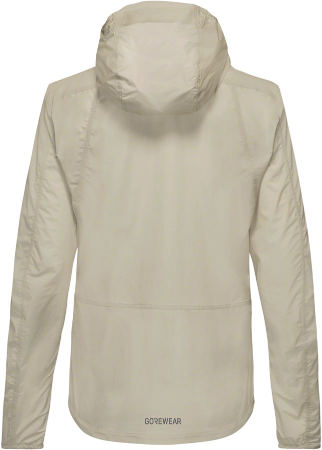 Gorewear Fernflow Hooded Windbreaker - Beige Womens Medium