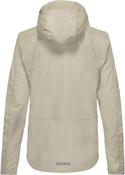 Gorewear Fernflow Hooded Windbreaker - Beige Womens Medium