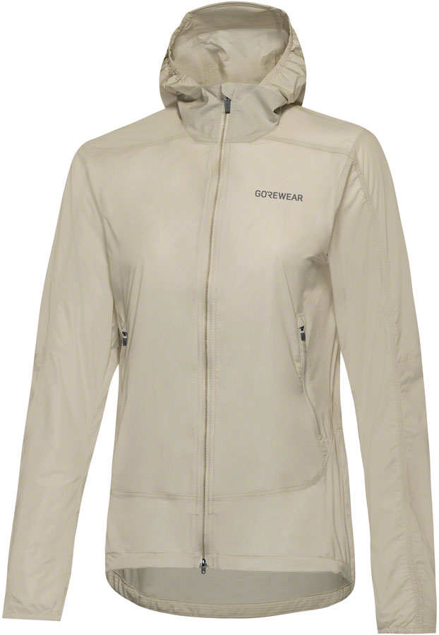 Gorewear Fernflow Hooded Windbreaker - Beige Womens Large
