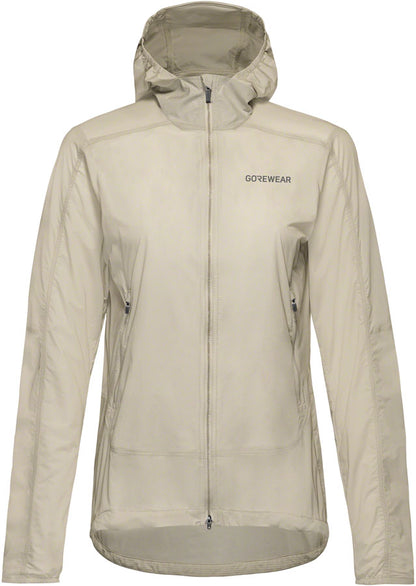 Gorewear Fernflow Hooded Windbreaker - Beige Womens Large