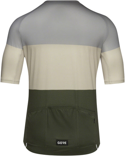 GORE Spirit Stripes Jersey - Lab Gray/Beige Mens Large