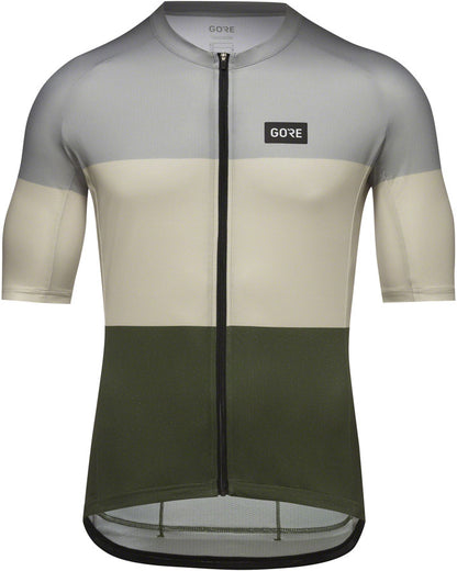 GORE Spirit Stripes Jersey - Lab Gray/Beige Mens Large