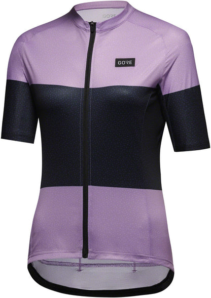 Gorewear Spirit Stripes Jersey - Purple/Orbit Blue Womens Large 12/14