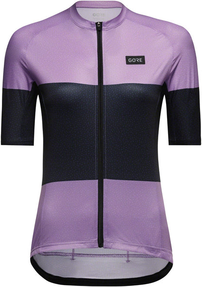 Gorewear Spirit Stripes Jersey - Purple/Orbit Blue Womens Large 12/14