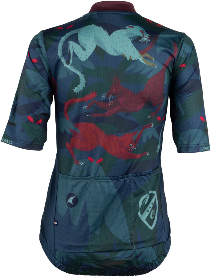 All-City Night Claw Womens Jersey - Dark Teal Spruce Green Mulberry Medium