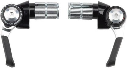 microSHIFT Bar End Shifter Set 8-Speed Road Double/Triple Shimano Compatible BLK