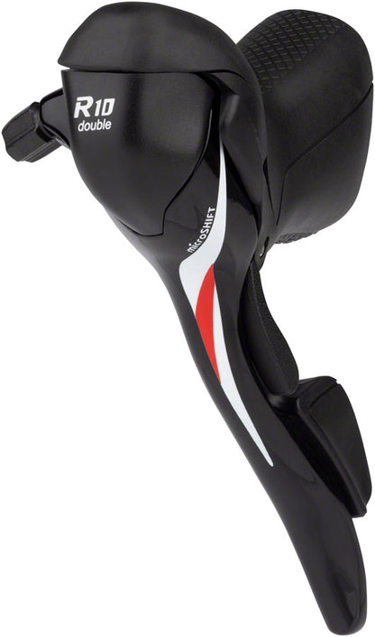 microSHIFT R10 Left Drop Bar Shift Lever - Double Shimano Compatible Black