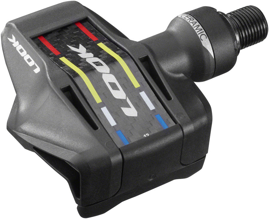 LOOK KEO Blade Carbon Ceramic Pedals - Single Sided Clipless Chromoly 9/16" BLK 53mm QF 12Nm