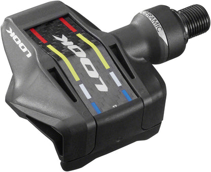LOOK KEO Blade Carbon Ceramic Pedals - Single Sided Clipless Chromoly 9/16" BLK 53mm QF 12Nm