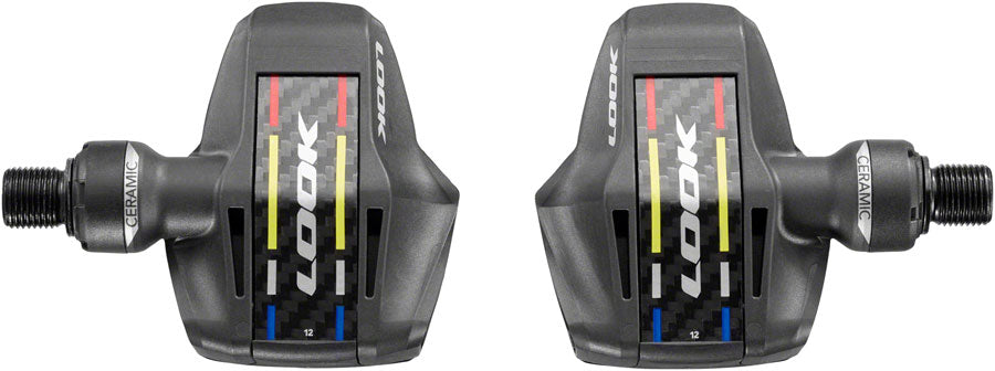 LOOK KEO Blade Carbon Ceramic Pedals - Single Sided Clipless Chromoly 9/16" BLK 53mm QF 12Nm