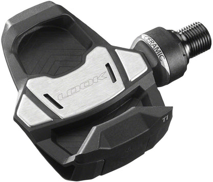 LOOK KEO Blade Carbon Ceramic Ti Pedals - Single Sided Clipless Titanium 9/16" BLK. 56mm QF 12Nm