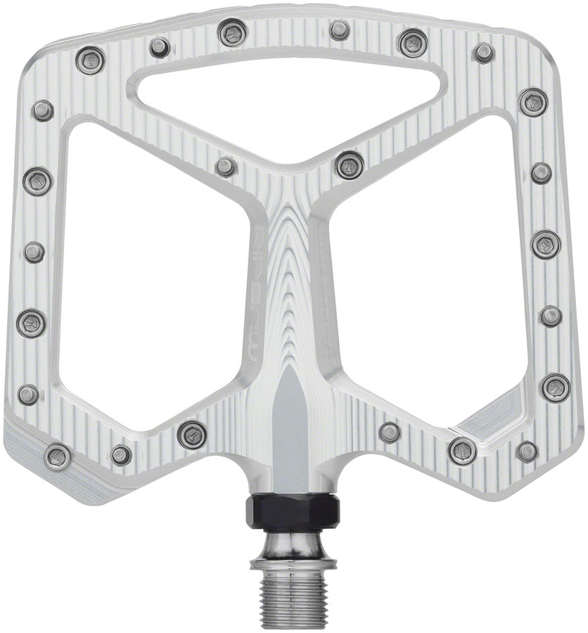 Wolf Tooth Ripsaw Aluminum Pedals - Platform Aluminum 9/16" Black Raw Silver