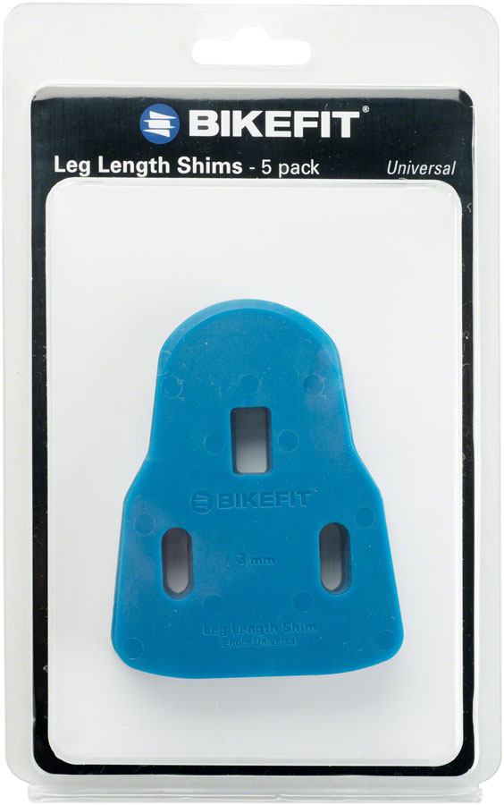 BikeFit Leg Length Shims - Universal Look/Time/Shimano SL Compatible 3-Hole 3mm5-Pack
