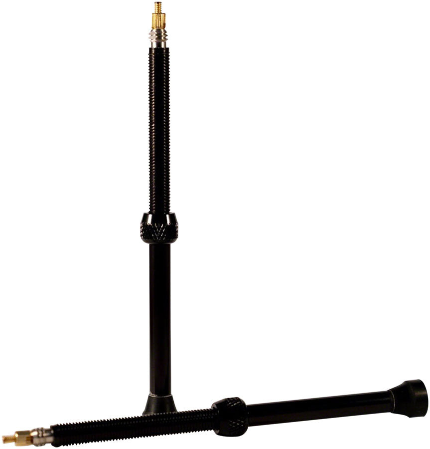 Stans Alloy Valve Stems - 100mm Pair Black