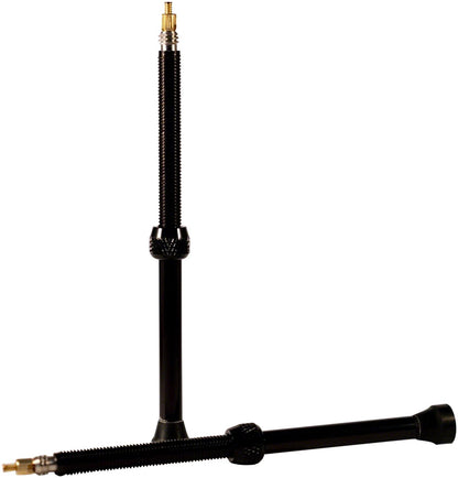 Stans Alloy Valve Stems - 100mm Pair Black