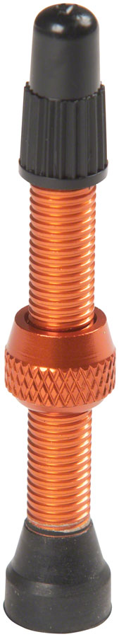 Stans Alloy Valve Stems - 44mm Pair Orange
