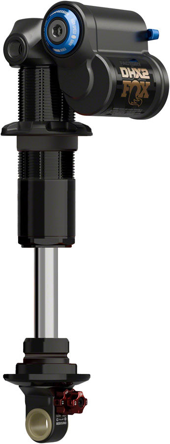 FOX DHX2 Factory Rear Shock - Trunnion Metric 205 x 60 mm 2-Position Lever Hard Chromoly Damper Shaft