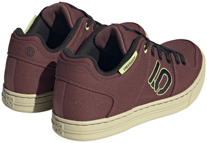 Five Ten Freerider Canvas Flat Shoes - Womens Quiet Crimson/Core Pulse Lime 9.5