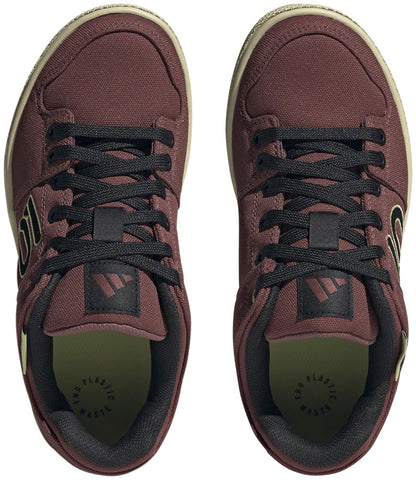 Five Ten Freerider Canvas Flat Shoes - Womens Quiet Crimson/Core Pulse Lime 9