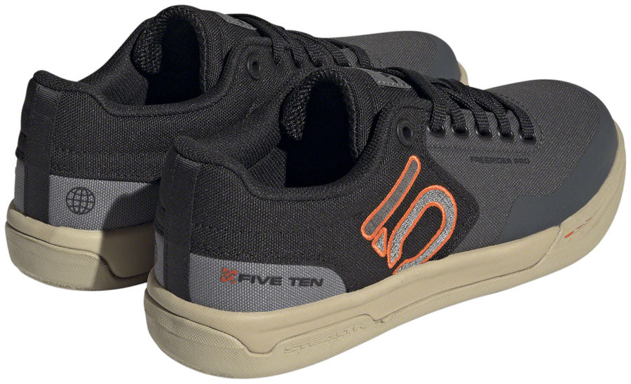 Five Ten Freerider Pro Canvas Flat Shoes - Womens Gray Six/Gray Four/Impact Orange 5.5