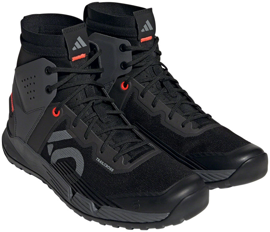 Five Ten Trailcross Mid Pro Flat Shoes - Mens Core BLK/Gray Two/Solar Red 9.5