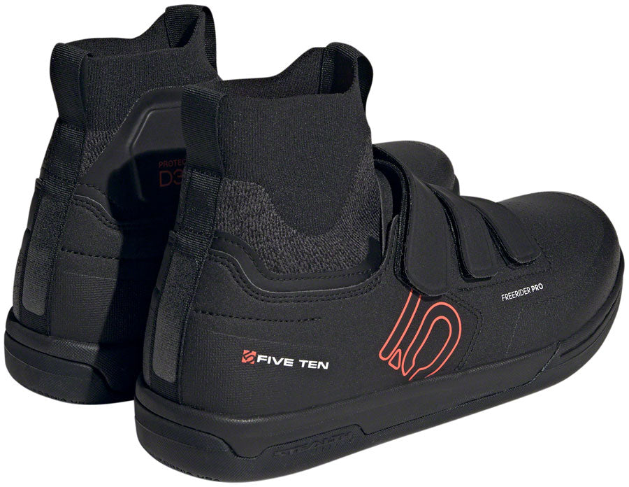Five Ten Freerider Pro Mid VCS Flat Shoes - Mens Core BLK/Solar Red/Gray Three 12