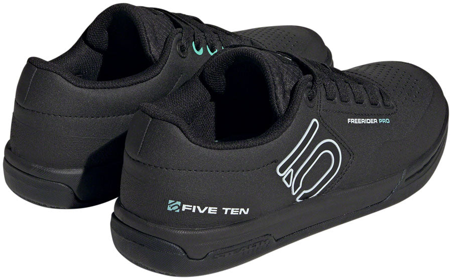 Five Ten Freerider Pro Flat Shoes - Womens Core BLK/Crystal White/Acid Mint 5.5