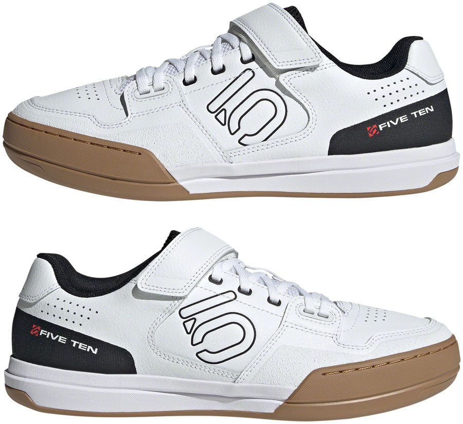 Five Ten Hellcat Mountain Clipless Shoes - Mens FTWR White/Core Black/Red 6