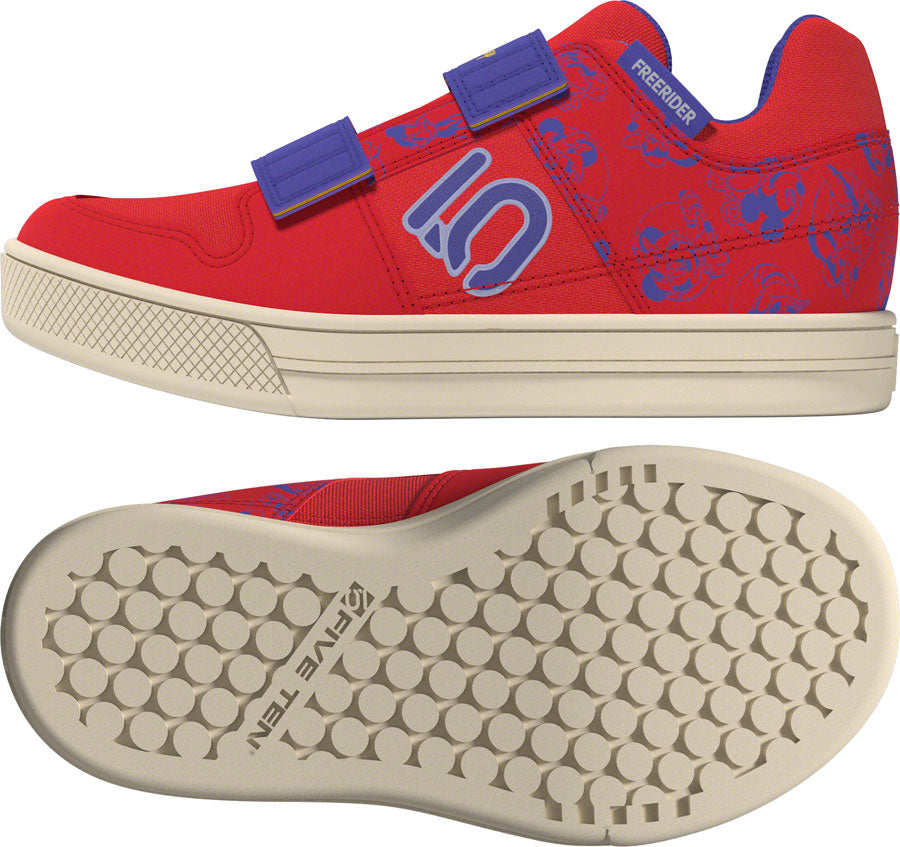 Five Ten Freerider VCS DSN Kids Flat Shoes - Pure Ruby/Violet Tone/Wonder White 2.5