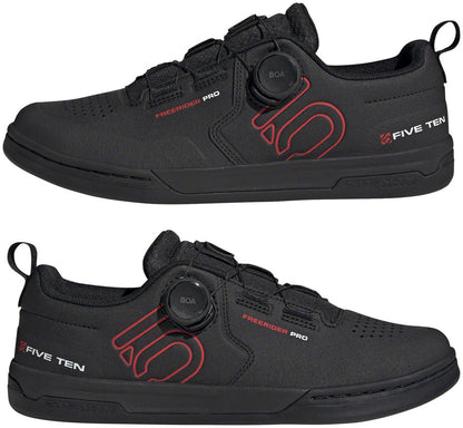 Five Ten Freerider Pro BOA Flat Shoes - Mens Core Black/Red/FTWR White 11