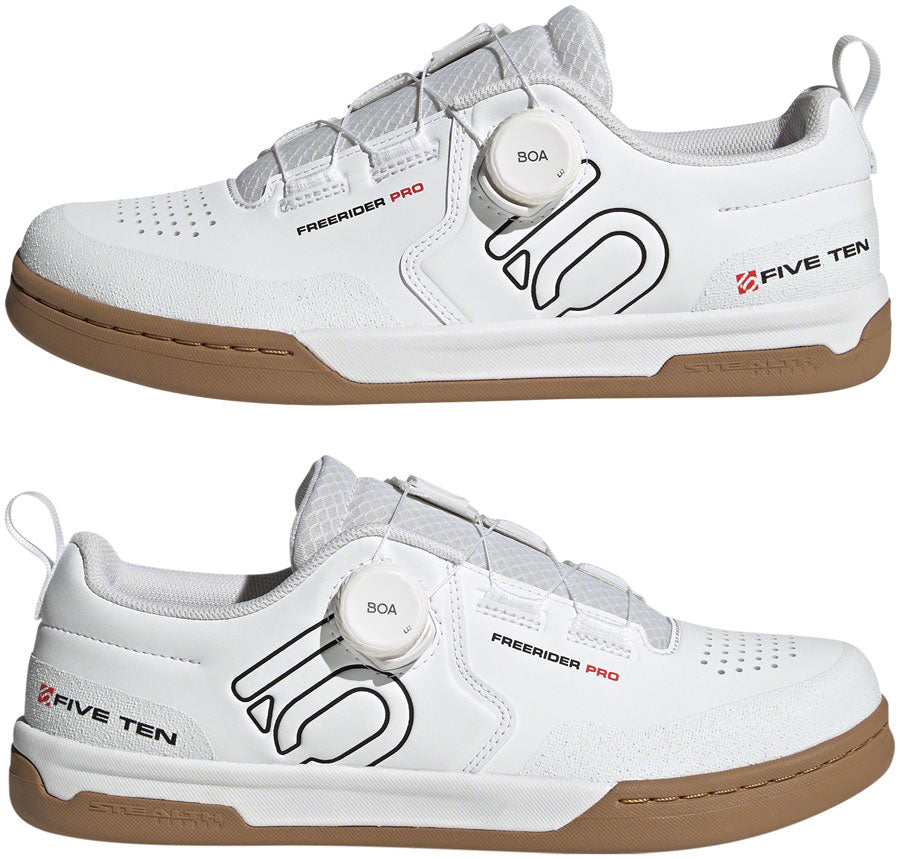 Five Ten Freerider Pro BOA Flat Shoes - Mens FTWR White/Core Black/Red 11.5