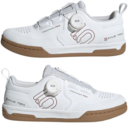 Five Ten Freerider Pro BOA Flat Shoes - Womens  FTWR White/Warm Clay/Gray Three 7.5