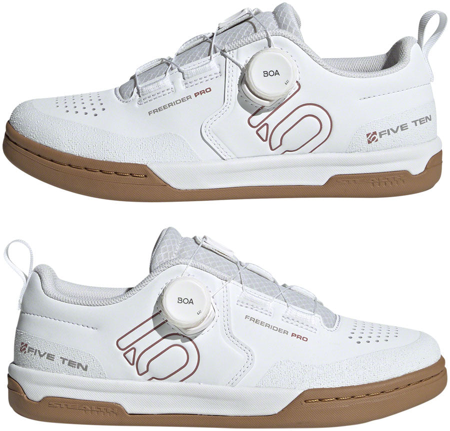 Five Ten Freerider Pro BOA Flat Shoes - Womens  FTWR White/Warm Clay/Gray Three 10