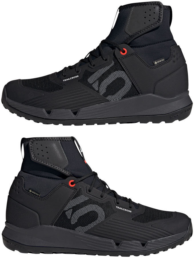 Five Ten Trailcross GTX Flat Shoes - Mens Core Black / Gray / Solar Red 7.5