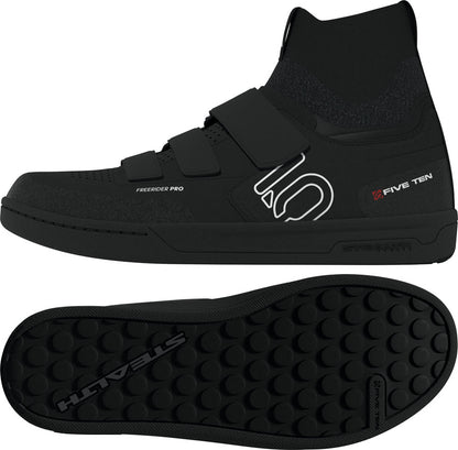 Five Ten Freerider Pro Mid Flat Shoes - Mens BLK / Footwear White / Carbon 9.5