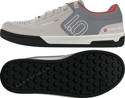 Five Ten Freerider Pro Flat Shoes - Mens Alumina/Off White/Gray 3 9.5
