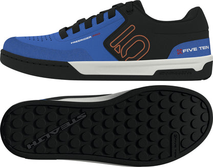Five Ten Freerider Pro Flat Shoes - Mens Core Black/Pure Orange/Ray Blue 14