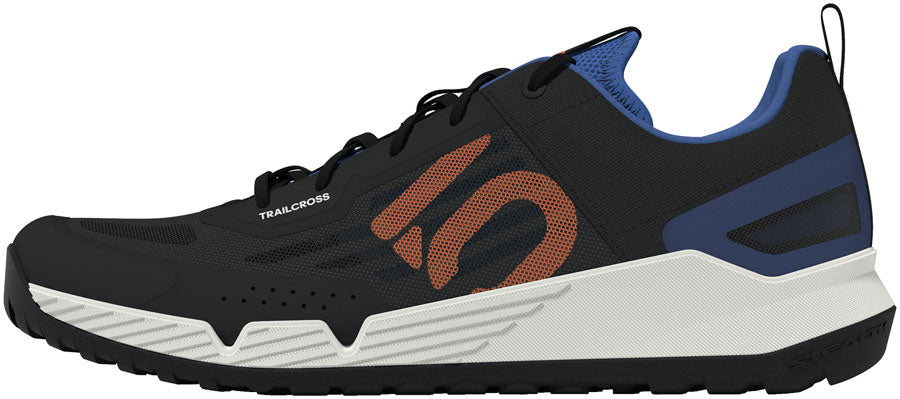 Five Ten Trailcross LT Flat Shoes - Mens Core Black/Pure Orange/Ray Blue 8