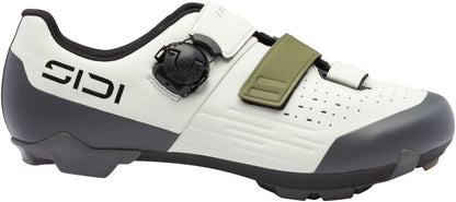 Sidi Silvis XC Clipless Shoes - Mens Ice White/Olive Green 45.5