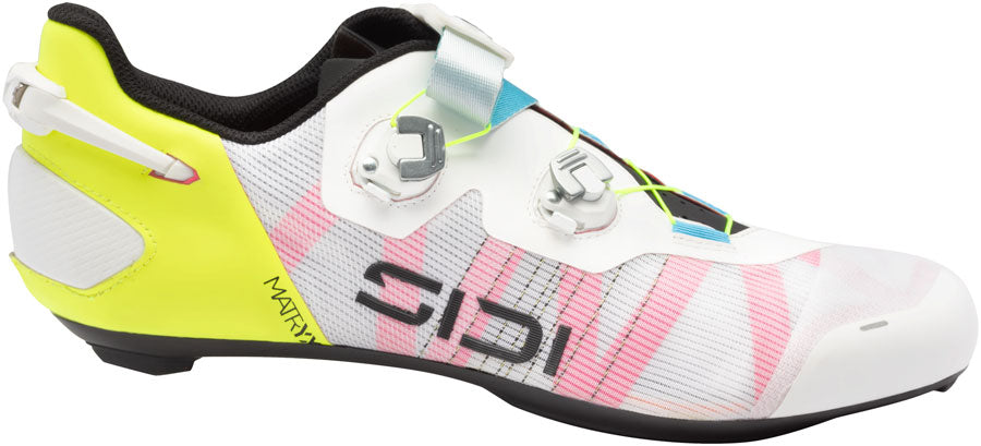 Sidi Wire 3 Road Shoes - Mens White/Yellow Fluo 48