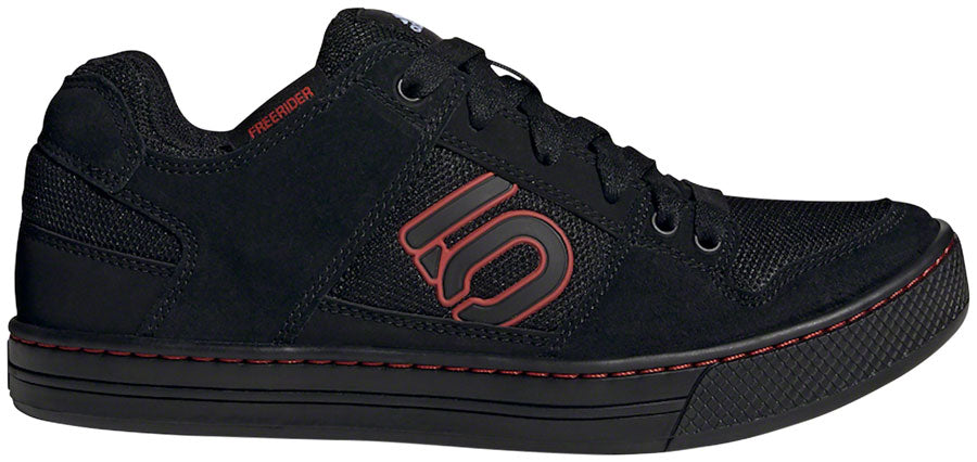 Five Ten Freerider Flat Shoes - Mens Core Black / Core Black  / Red 12