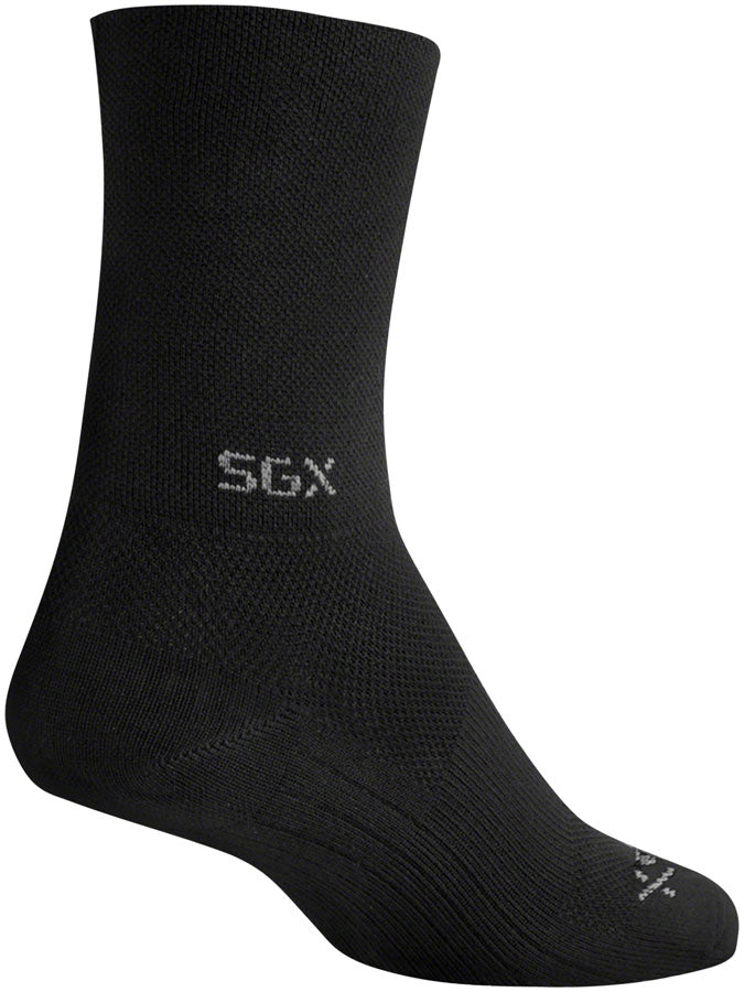 SockGuy SGX Raceday Socks - 5" Black Small/Medium