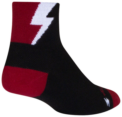 SockGuy Classic Bolt Socks - 3" Red Large/X-Large