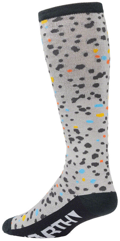 45NRTH Speck Heavyweight Knee High Wool Sock - Gray/Dark Blue Large