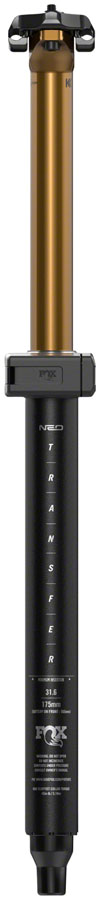 FOX Transfer Factory Neo Wireless Dropper Seatpost - 30.9 mm 100 mm Internal Routing Kashima Coat