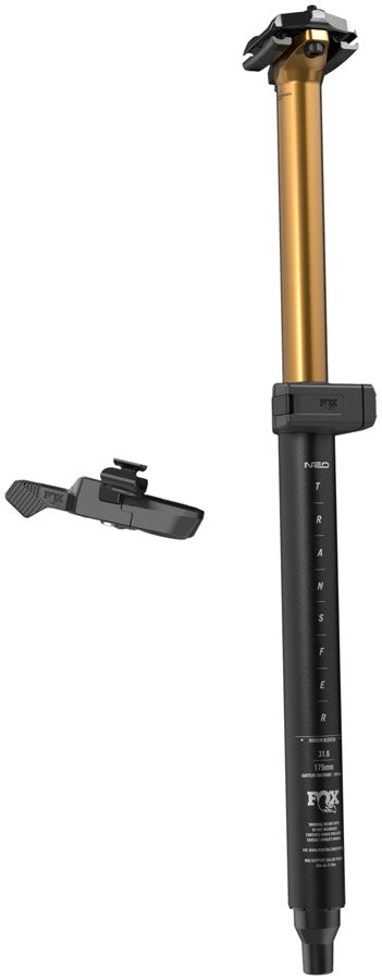 FOX Transfer Factory Neo Wireless Dropper Seatpost - 34.9 mm 125 mm Internal Routing Kashima Coat