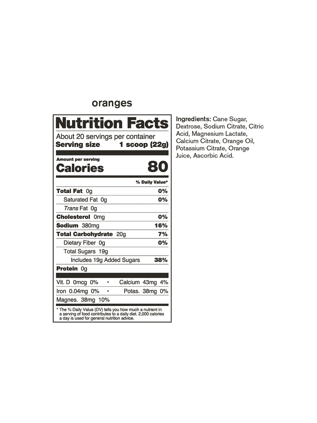 Supplement Skratch Sport Hydration Oranges 3lb Bag